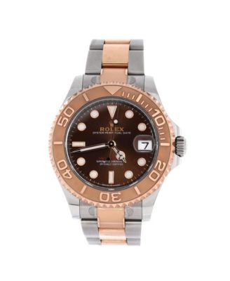  Oyster Perpetual Yacht-Master Chocolate Brown Automatic Watch in Stainless Steel and Rose Gold 37mm