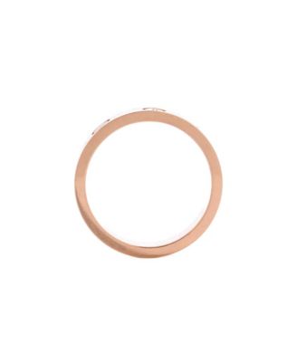  Love Wedding Band 1 Diamond Ring 18K Rose Gold with Diamond
