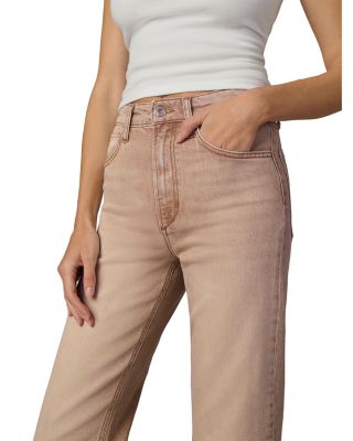 The Margot High Rise Cropped Straight Jeans in Washed Tan