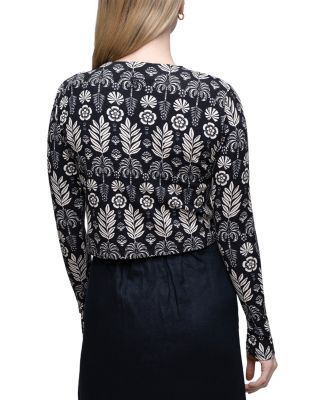 Printed Classic T Shirt Cardigan Sweater