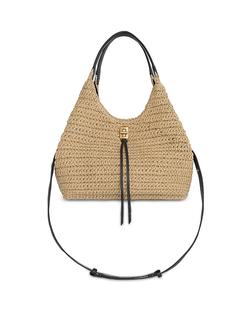 Rebecca Minkoff Darren Carrysome Medium Raffia Satchel