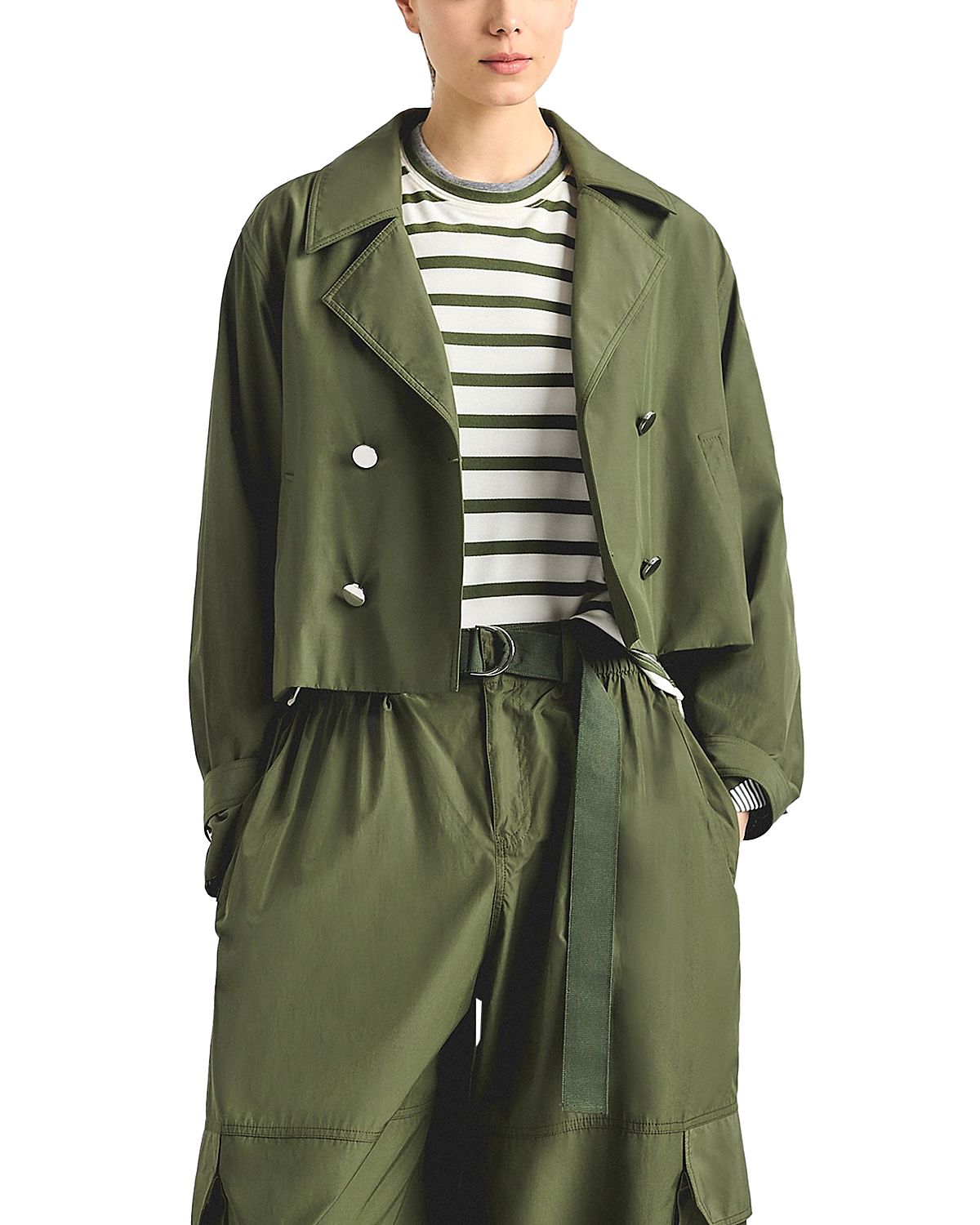 Derek Lam 10 Crosby Renata Poplin Cropped Jacket