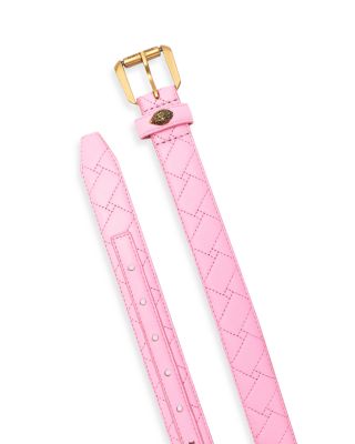 Quilted Kensington Leather Belt