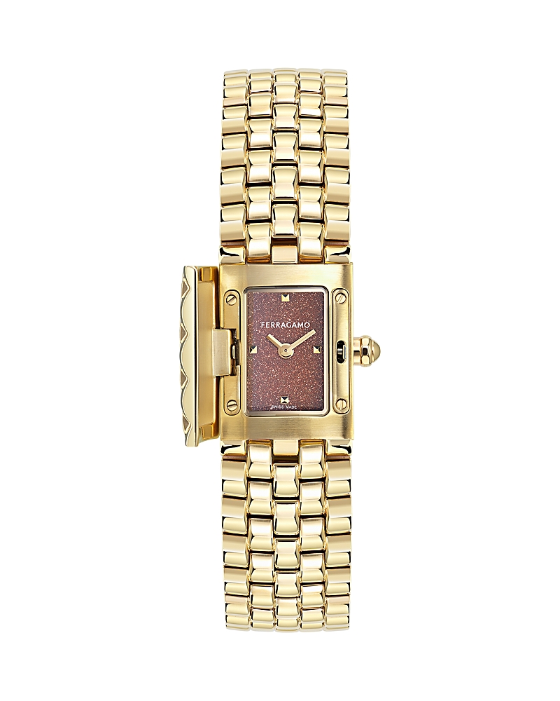 Ferragamo Secret Bracelet Diamond Watch, 18.5 x 30mm