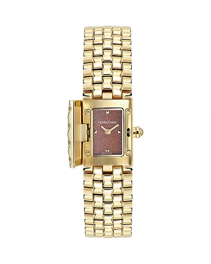 Ferragamo Secret Bracelet Diamond Watch, 18.5 x 30mm
