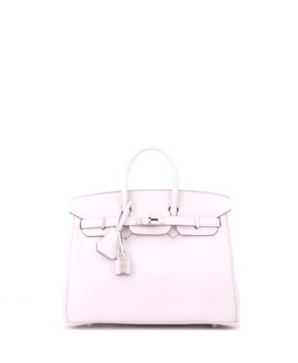 Birkin 25 Handbag Grey Swift with Palladium Hardware