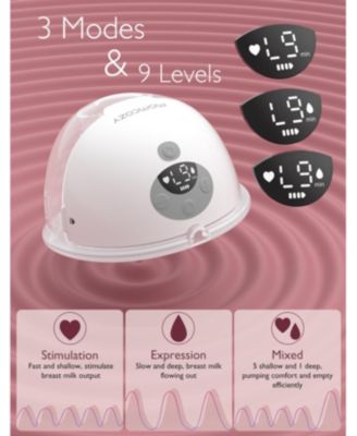 M5 Hands-Free Wearable Breast Pump, Double-Sealed Flange for Baby-Like Comfort, Portable Electric Pump