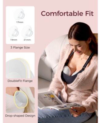 M9 Breast Pump Hands Free Mobile Flow, App Discreet Wearable Breast Pump, 2 Pack, Cozy Red