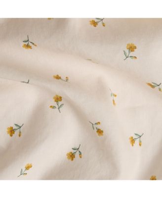 Posy Bud Linen Blend Flat Sheet, Full