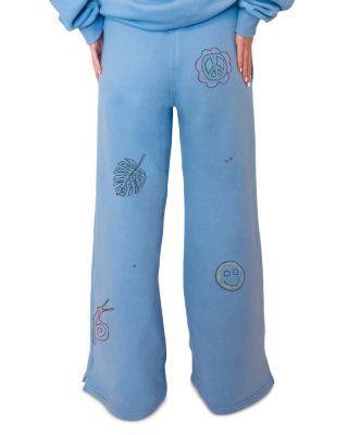 Scribble Doodles Wide Leg Sweatpants