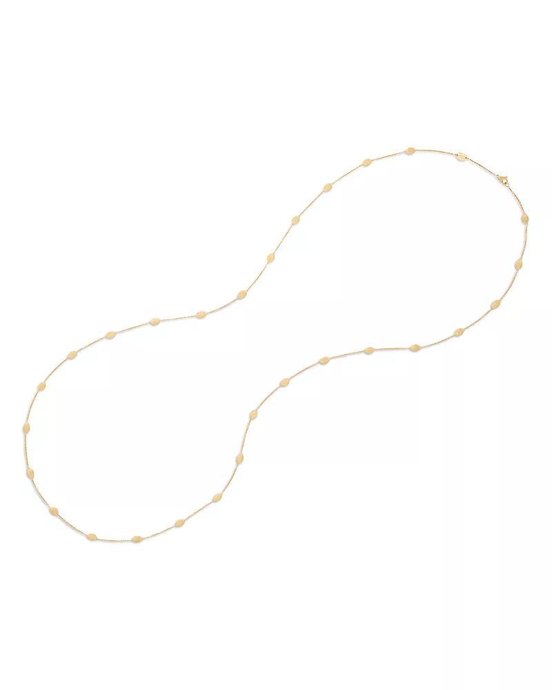Marco Bicego 18K Yellow Gold Siviglia Textured Link Long Chain Necklace, 36