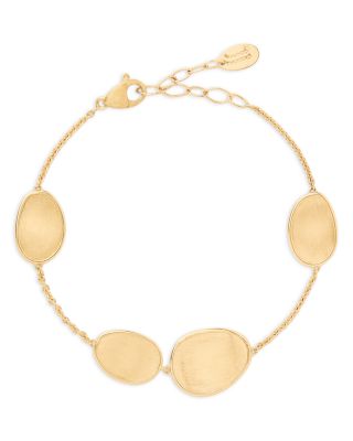 18K Yellow Gold Siviglia Textured Disc Chain Bracelet