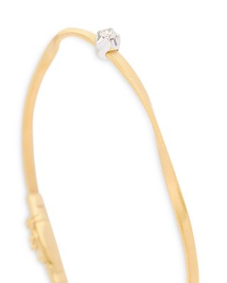 18K White & Yellow Gold Marrakech Diamond Solitaire Chain Bracelet