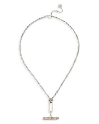 April Pav&eacute; T Bar Lariat Necklace, 18-20" 