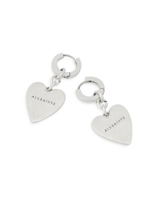 Lia Heart Charm Huggie Hoop Earrings