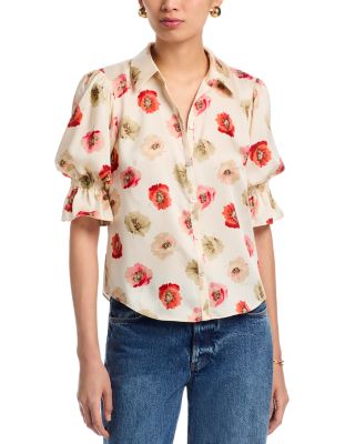 Floating Poppies Fiona Top