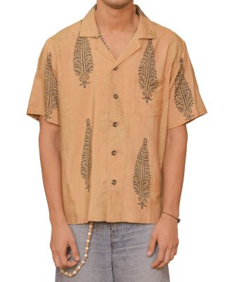 Printed Silk Camp Shirt