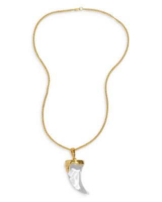 Liquid Lucite Horn Necklace, 28"