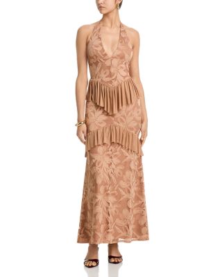 Athens Crochet Lace Maxi Dress