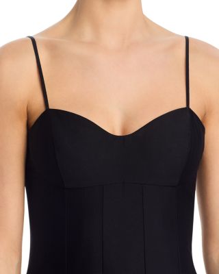 Sateen Pleated Midi Dress