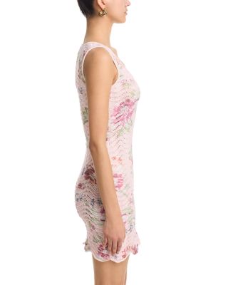 Floral Sweater Knit Tank Mini Dress - Exclusive