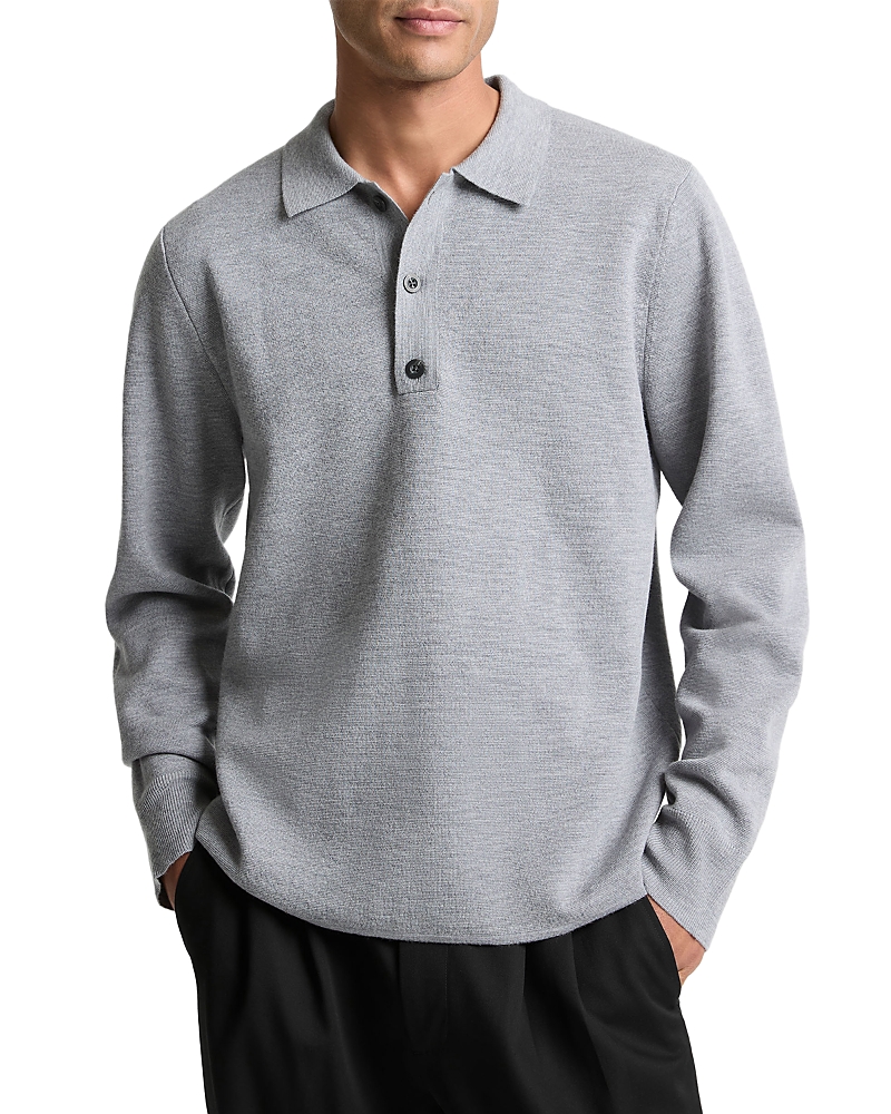 Vince Merino Wool Blend Milano Long Sleeve Polo