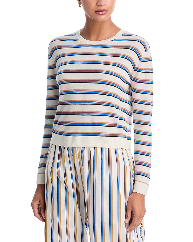 Leset James Striped Wool Crewneck Sweater