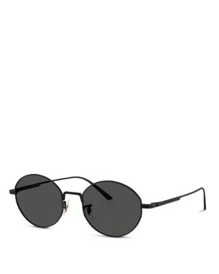Khaite X Oliver Peoples Oval Sunglasses, 50mm In Black