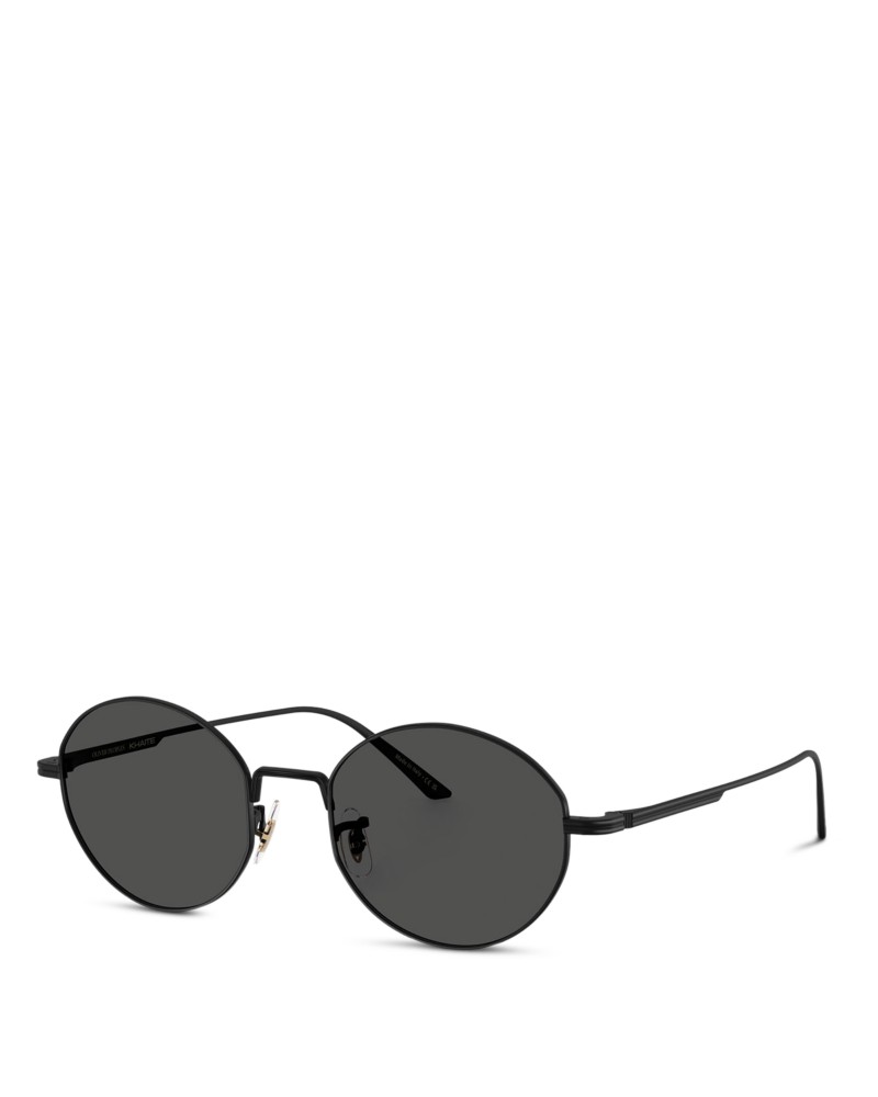 Khaite x Oliver Peoples Oval Sunglasses, 50mm in Matte Black