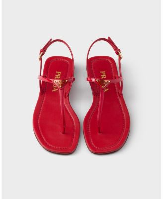  Women's Patent Leather Thong Sandals