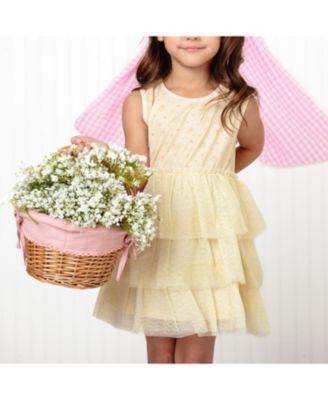 Girls' Lemon Floral Tank Tutu Dress - Baby, Little Kid