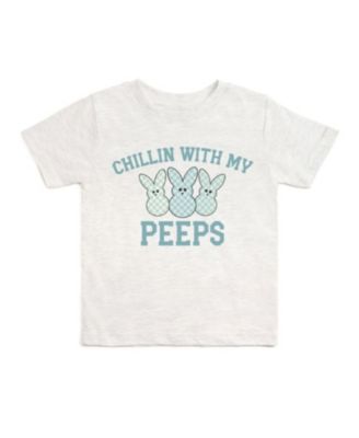 Boys' Chillin With My Peeps Checker Easter Short Sleeve T-Shirt - Baby, Little Kid
