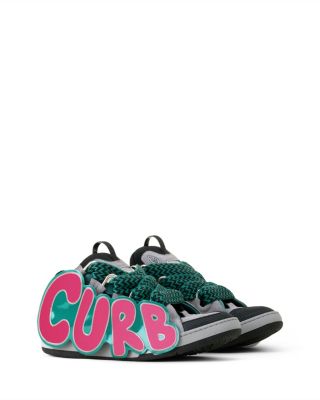  Unisex Curb Patch Sneakers In Leather