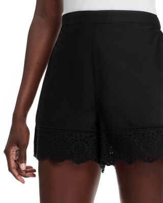 Greta Eyelet Hem Shorts
