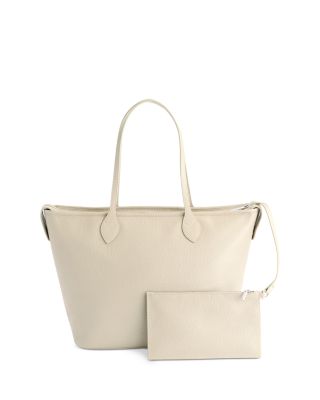 East West Leather Tote with Wristlet