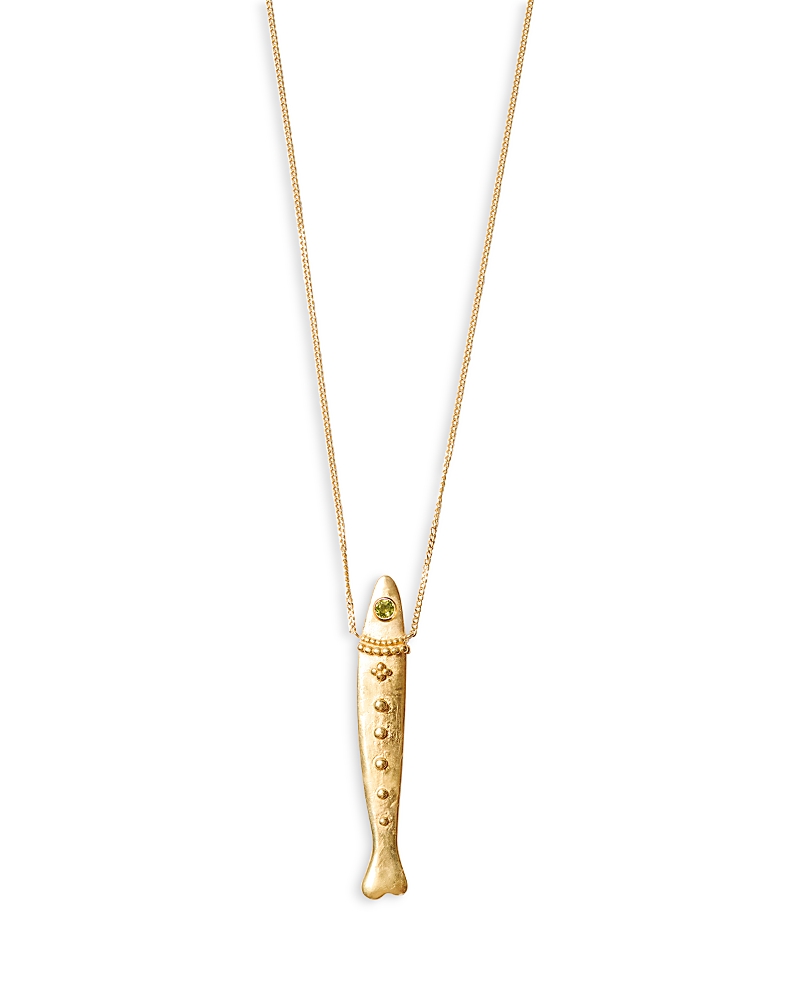 Chan Luu Peridot Fish Pendant Necklace, 19