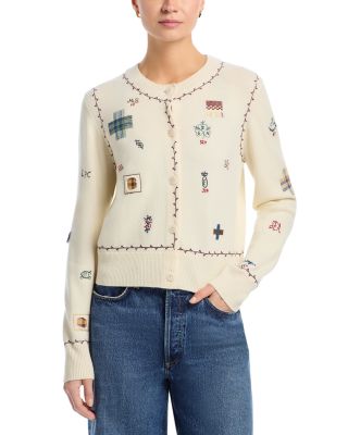 Claira Emb Wool Knit Cardigan