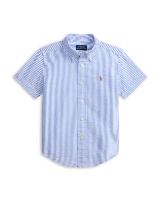 Boys' Striped Cotton Seersucker Shirt - Little Kid