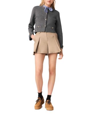 Removable Striped Collar Cardigan