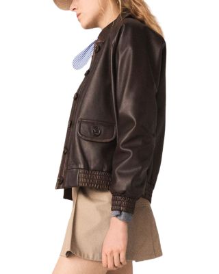 Cropped Leather Jacket