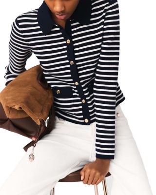 Striped Polo Cardigan
