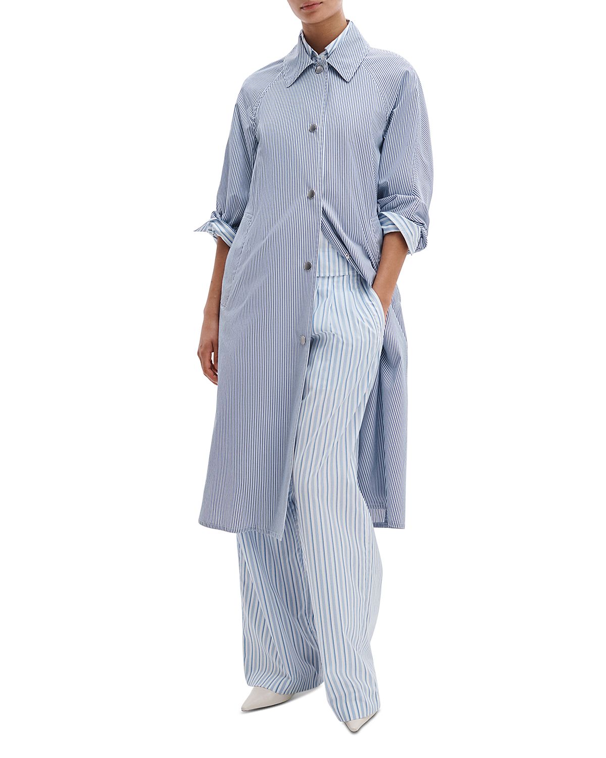 rag & bone Gayle Stripe Poplin Coat