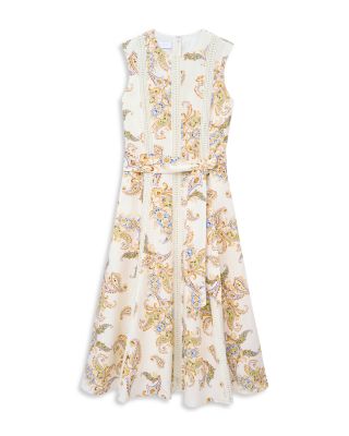 Petites Uma Paisley Tie Waist Dress