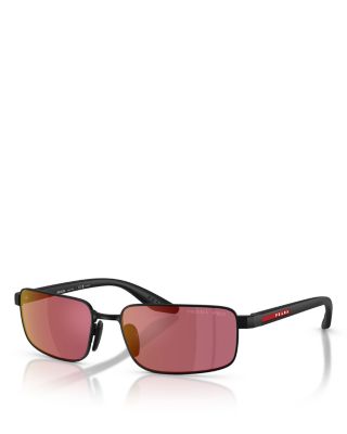 Sport Linea Rossa Rectangular Sunglasses, 59mm