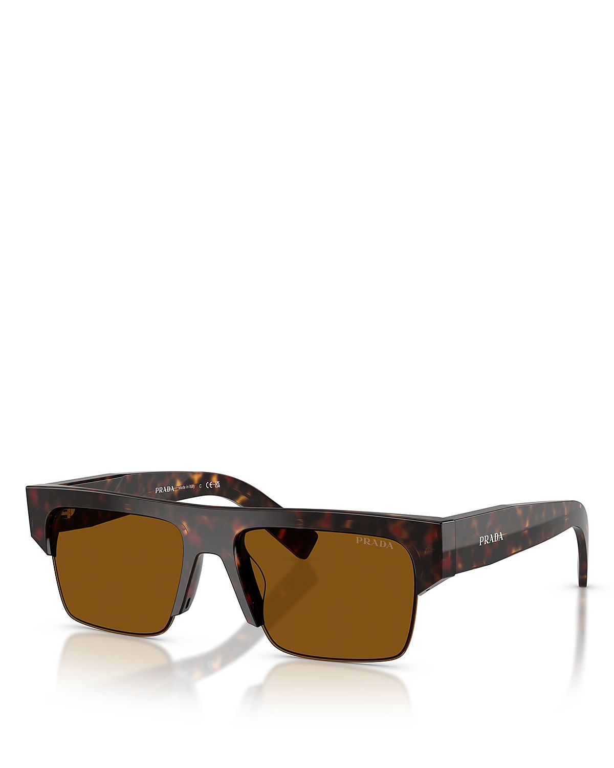 Prada Pr Rectangular Sunglasses, 55mm