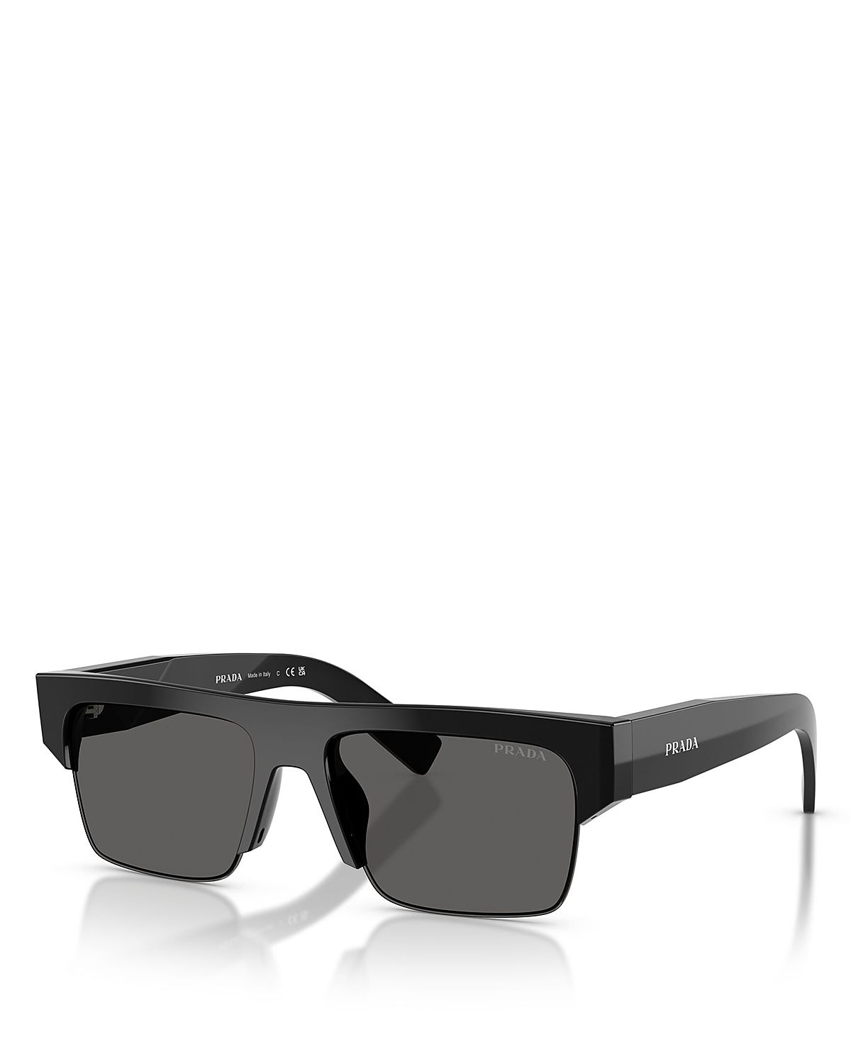 Prada Pr Rectangular Sunglasses, 55mm