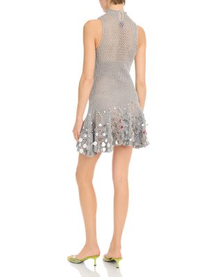 Crochet Mirror Mini Dress