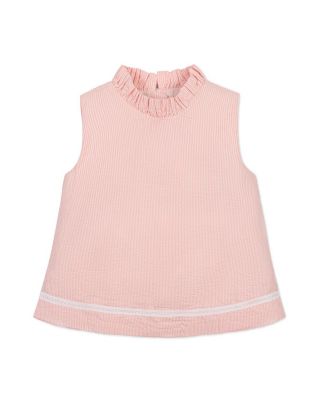 Girls' Organic Ruffle Neck Seersucker Top - Little Kid, Big Kid
