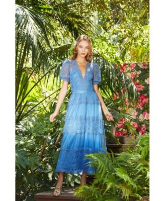 Fatiha Floral Lace and Chiffon Dress