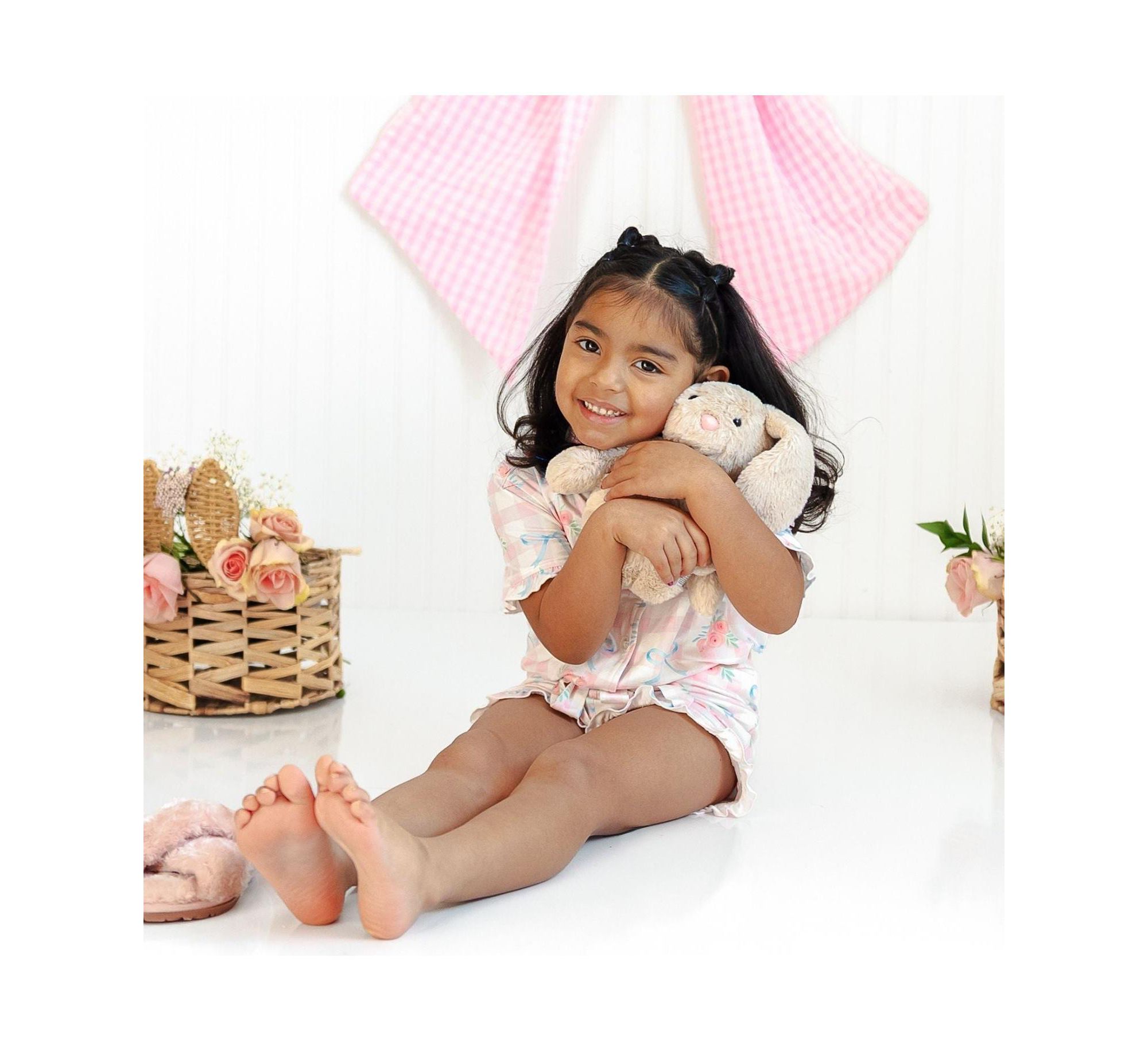 Girls' Gingham Trellis Lounge Set - Little Kid, Big Kid — Image 3